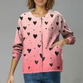thumbnail image 3 of Valentine's Day Trendy Scrub Jackets for Women Snap Front Cute Love Heart Graphic Long Sleeve Scrubs Jacket Working Uniforms with Pockets 2026, 3 of 5