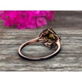 thumbnail image 4 of 2 Carat 6mm Princess Cut Champagne Diamond Moissanite Engagement Ring On 10k Rose Gold Wedding Ring Art Retro Vintage Looking, 4 of 5