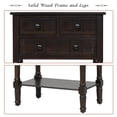 thumbnail image 6 of Console Table with Storage, Rustic 23" Hallway Table, Wood Console Table with 3 Drawers / Shelf, Narrow Sideboard Buffet Cabinet, Console Tables for Living Room Entryway Entrance, Espresso, JA1338, 6 of 9