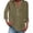 A-Dark Green710, variant on Women's Pocket Blouse Three Quarter Sleeve Split Neck Henley Top Lightweight Casual Daily Wear Blouses