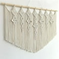 thumbnail image 4 of Macrame Wall Hanging Large- Boho Wall Decor- large wall art- Wall Decor Living Room- Macrame Tapestry Boho Decor for Bedroom (Beige-Flower), 4 of 12