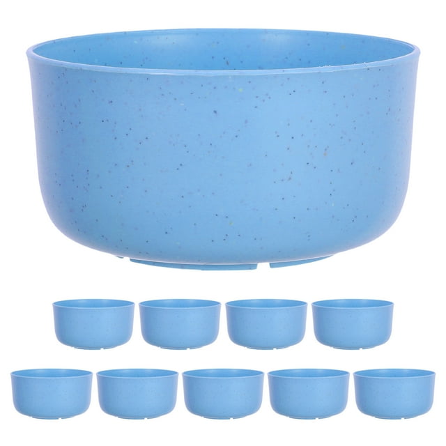 KAKOWELY bowl plastic 10pcs Plastic Bowl For Home Use Daily Dining Reusable And Multi-Functional Plastic Cereal Bowl Accessory For Soup And Rice4.53"X4.53"X2.32"