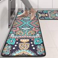thumbnail image 2 of Kitchen Rugs Sets Of 2,Multicolor Ethnic Paisley Pattern Anti Fatigue Kitchen Mat Rugs Non Slip Washable,Decorative Kitchen Floor Mats for Kitchen,Sink,Laundry,17"x47"+17"x47", 2 of 5