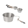 thumbnail image 2 of Cup Acero inoxidable con una vajilla de manija para pescar picnic al aire libre 30 ml, 2 of 8