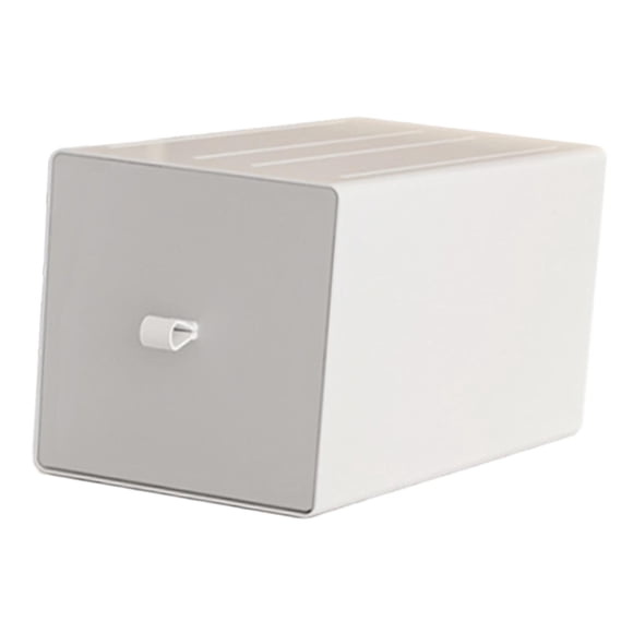 Caja de almacenamiento de escritorio apilable, ahorra espacio, resistente, para oficina, hogar, minimalista, versátil, organizador con cajón, color 20 cm x 10 cm x 10 cm