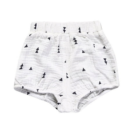 

ZHUASHUM Unisex Baby Girls Boys Cotton Linen Blend Bloomer Shorts Printing Summer