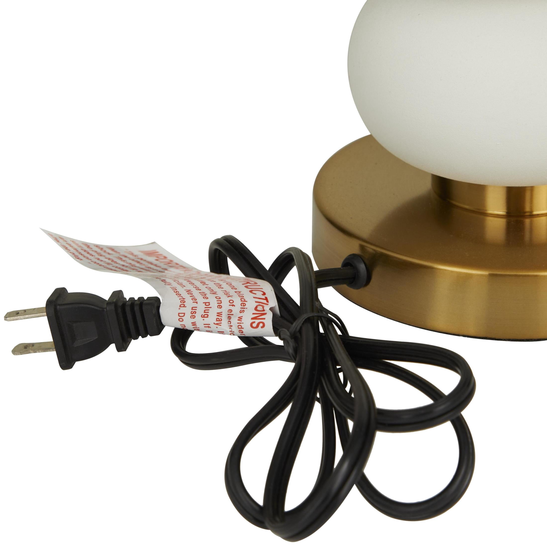 CosmoLiving by Cosmopolitan 28" Orbs Style Base White Table Lamp with Cream Linen Shade
