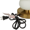 thumbnail image 4 of CosmoLiving by Cosmopolitan 28" Orbs Style Base White Table Lamp with Cream Linen Shade, 4 of 14