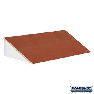 Sloping Hood - for 24 Inch Deep Extra Wide Designer Wood Locker - 3 Wide - Cherry