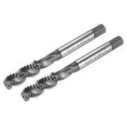 Uxcell 2 Pieces Spiral Flute Thread Taps 5/16-18 BSW H2 HSS-CO Screw Threading Tap Tapping Tools