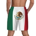 thumbnail image 2 of Men's 2 in 1 Swim Trunks with Compression Liner Flag Of Mexico Quick Dry Beach Shorts, 2 of 6
