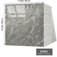 thumbnail image 4 of Duslogis 12pcs Peel and Stick Backsplash Tile, 11.8"x11.8" Self Adhesive Marble Tile for Wall, PET Waterproof Shower Wall Panels, Back Splash Stick on Tiles for Bathroom Living Room (Gray), 4 of 7