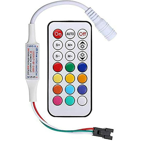 DC5-24V 21 Key RF Remote Controller WS2811 WS2812B LED Dream Color Strip Light