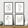 thumbnail image 2 of PixonSign Framed Wall Art Winter Autumn Brown Wildflowers Posters, Set of 4 Nature Wilderness Wall Decor Prints, Botanical Floral Wall Décor, Rustic Classic Countryside Artwork - 11"x14" Black, 2 of 5