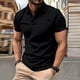 thumbnail image 3 of Camiseta informal de manga corta y corte ajustado para hombre, de color liso, poliéster, versátil para hacer ejercicio y para el uso diario., 3 of 7