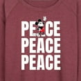 thumbnail image 3 of Mickey & Friends - Mickey Peace - Women's Lightweight French Terry Long Sleeve Shirt, 3 of 5