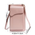 thumbnail image 3 of Dongrere Wallet Cell Phone Purse Crossbody Bag with Credit Card Slots Purse PU leather Zipper Adjustable Strap, 4.5x7.5 Inch, Pink, 3 of 8