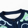 thumbnail image 6 of HAOTAGS Toddler Boys Knitted Sweater, Double-layer Thread Casual Warm Cardigan Round Neck Pullover Navy 7 T, 6 of 9