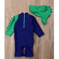 thumbnail image 6 of Styles I Love Baby Toddler Boys Crocodile One-Piece Short Sleeve Zipper Rash Guard with Sun Hat 2pcs Swimsuit Beach Bathing Suit (120/3-4 Years), 6 of 6
