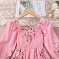 thumbnail image 5 of XYIJANI Little Girls Dresses Children 's Clothing Autumn Girls' Play Dress Children 's Dress Long Sleeve Princess Dress Summer Dress for Girls Dresses for Little Girls Vestido De Niña (Pink1,90), 5 of 6