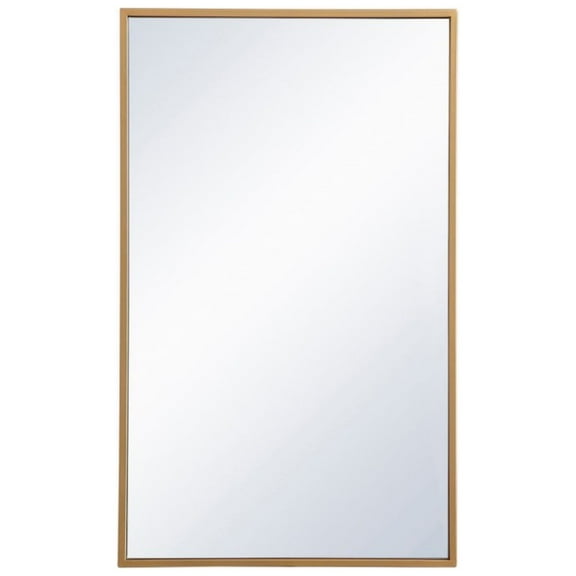 Metal mirror medicine cabinet 17 inch x 28 inch in Brass
