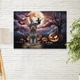 thumbnail image 2 of Spooky Halloween Night Witch Wirehaired Pointing Griffon Glowing Pumpkins Horizontal Matte Canvas Poster Dog Lover Wall Art Home Decor - 12015, 2 of 5