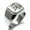 Silver, variant on Stainless Steel Letter A Initial Floral Monogram Engraved Engraved Square Flat Top Biker Style Polished Signet Ring