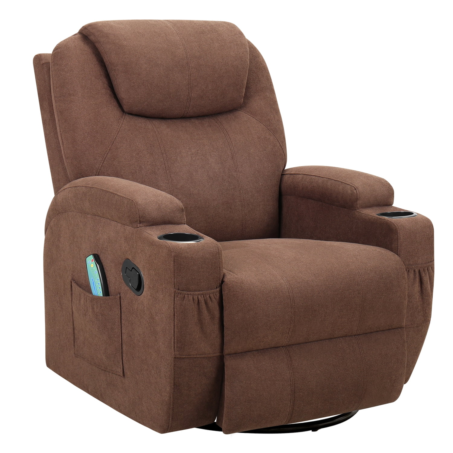 overstuffed swivel rocker recliner