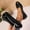 #317-Black, variant on Woman's Ballet Flats, Stylish Solid Color with Bow Decoration and Round Toe, Comfortable Patent Leather Shoes for Daily Wear and Autumn-Winter Outfits