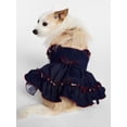 thumbnail image 3 of Kacey Lee Denim Strappy Pet Dress for Cats and Dogs, Blue, Medium, 3 of 5