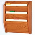 thumbnail image 1 of Wooden Mallet Solid Oak 3-Pocket Legal Size File Holder, Wall Mount File Organizer, Medium Oak, 1 of 3