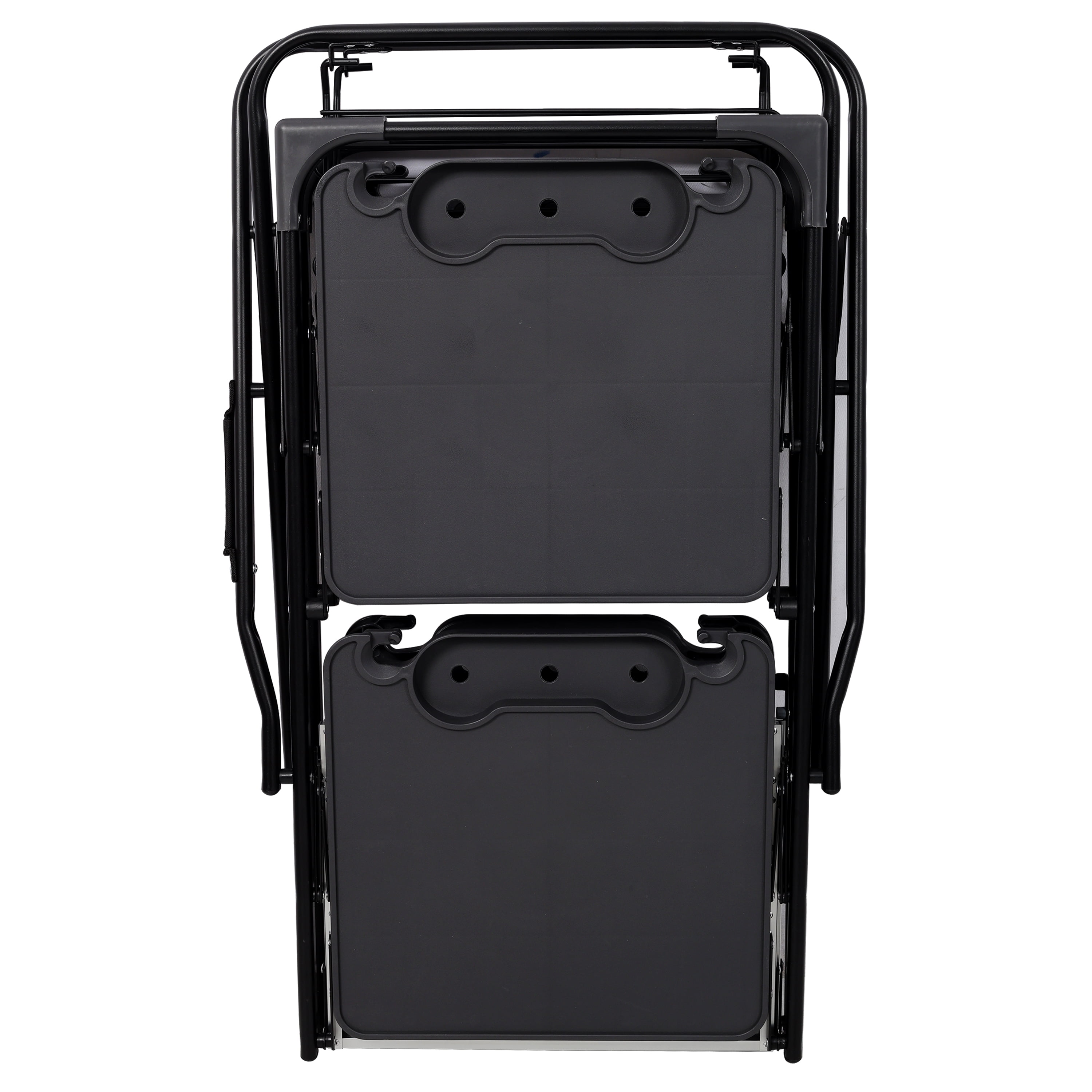 Folding Camping Kitchen Table - Portable Outdoor Cooking Station with Heat Resistant Top, 4 Side Tables, Storage Rack for Picnics & Camping Trips