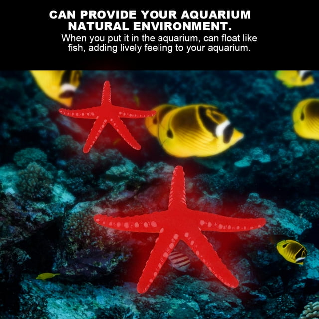 Simulation Starfish, Plastic Landscape Decoration Luminous Red,Blue Wonderful Aquarium Simulation Starfish, For Fish Aquarium