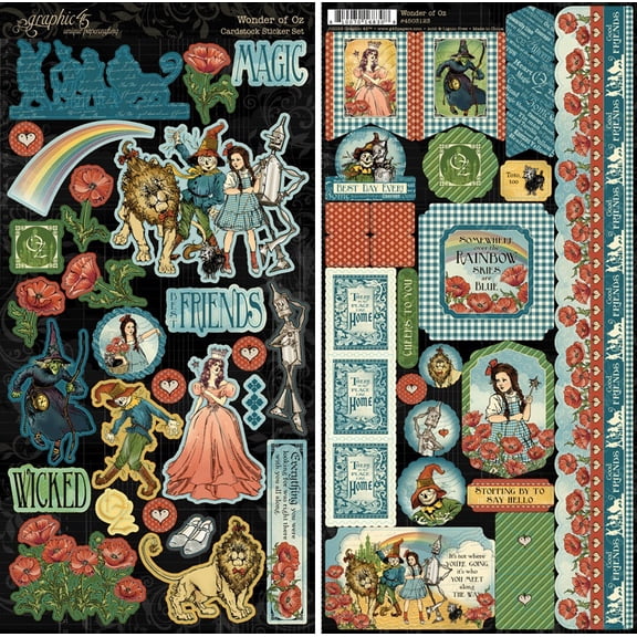 Graphic 45 Sticker Set-Wonder Of Oz