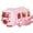 Pink, variant on Hecnuo,Bus Shaped Leak Proof Water Bottle,500ml Portable Cup with Strap,for Drinking Water On The Go Using A Bus Shaped 360° Leak Proof Portable Water Bottle with Strap and Detachable Toy Top.