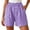 Purple, variant on Women's Casual Pants for Everyday Wear with High Waist and Straight Leg Double Layered Pleats Sporty Yet Elegant Performance Pants for Spring Summer Autumn, S, Purple