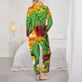thumbnail image 6 of Wukai Cool Dinosaur Playing Guitar Print Women's Pajama Set - Soft Long Sleeve Sleepwear for Comfort and Style-XX-Large, 6 of 9