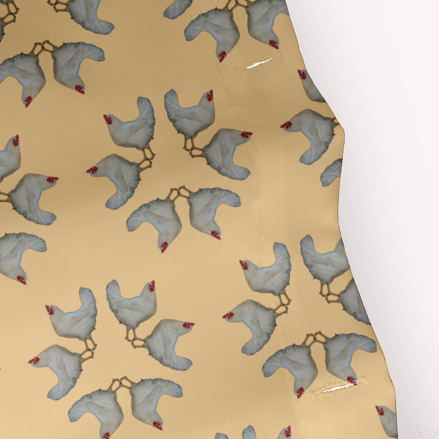 Simply Daisy 70" W x 73" L Chickens-go-round Polyester Shower Curtain, Corn Yellow [1 Ct]