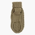 thumbnail image 2 of 51 Degrees North Cable Sweater Cosy, Autumn Sweater for Dogs, Knit Wool Construction, Charming Turtle Neck Collar, Comfort & Style, Taupe, Easy On/Off, 32 cm (12.6 in.), 2 of 11