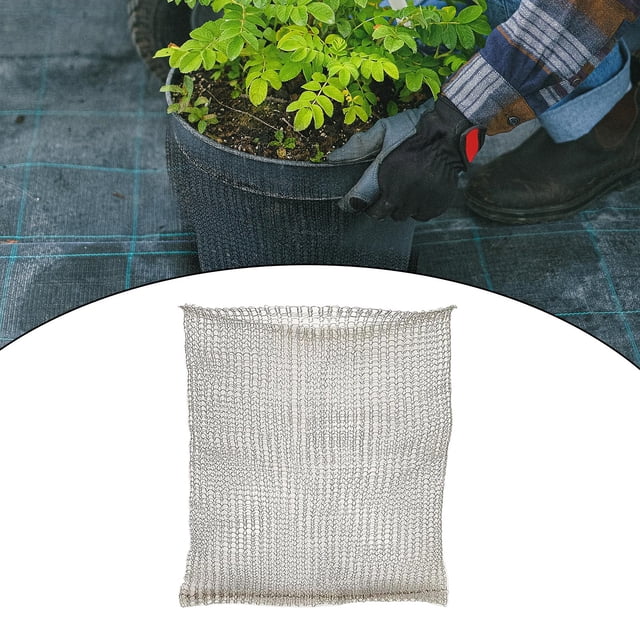 Cestas as de raíces de material acero inoxidable, bolsa de malla tejida, de cestas de alambre para plantas, protección para verduras y bayas 10x9 pulgadas shamjiam Cesta de protección de raíces
