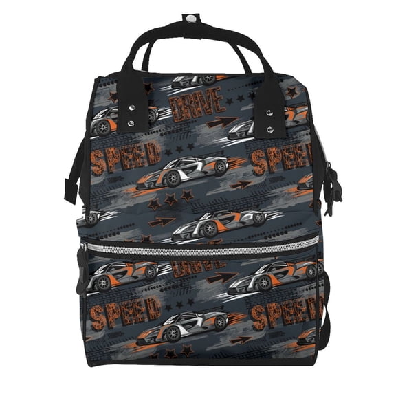 Defioc Cool Sports Car for Baby Diaper Bag Backpack - Baby Bag for Boys & Girls - Diaper Backpack - Large Travel Diaper Bags- Baby Registry Search & Shower Gifts