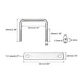 thumbnail image 2 of Square U-Bolts 304 Stainless Steel, U Bolt with Nuts and Plates, for Boat Trailer M8x62mmx60mm, 2 of 5