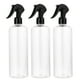 thumbnail image 1 of 3 juegos de botellas pulverizadoras de plástico de 500 ml, vacías, rellenables, con atomizador, dispensador multifuncional para cosméticos de viaje (botella transparente y tapa negra)., 1 of 7