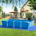 thumbnail image 2 of 24 x 16 Ft Rectangular Pool Ground Cloths, Waterproof PE Swimming Pool Liner Pad, Heavy Duty Above Ground Pool Mat Protector Tarp with Stakes for Pools Bottom Prevents Punctures, 2 of 12
