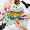 thumbnail image 5 of Vintage Rainbow Cutting Board, Grunge Style Gay Pride Flag LGBT Community Themed Antique Rainbow Stripes, Decorative Tempered Glass Cutting and Serving Board, Small Size, Multicolor, by Ambesonne, 5 of 5