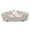 Beige, variant on Oversized Size Oval Semi-Enclosed Dog Sofa - Durable Linen Material, Button-Tufted Backrest, High-Center Low-Sides Support& Plush Comfort (Gray)