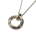 thumbnail image 1 of Pre-Owned TIFFANY & Co. Tiffany WG750 Gold T-One Circle Pendant Chain Necklace,... (Good), 1 of 15