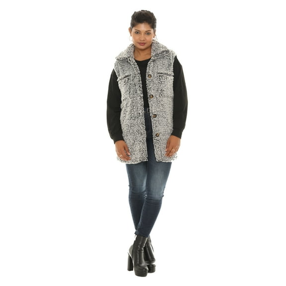 Shoreline's Button Front Faux Fur Vest