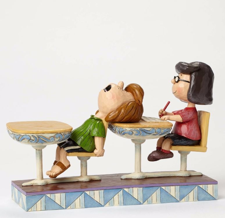 Jim Shore Peanuts School Days Marcie and Peppermint Patty Figurine