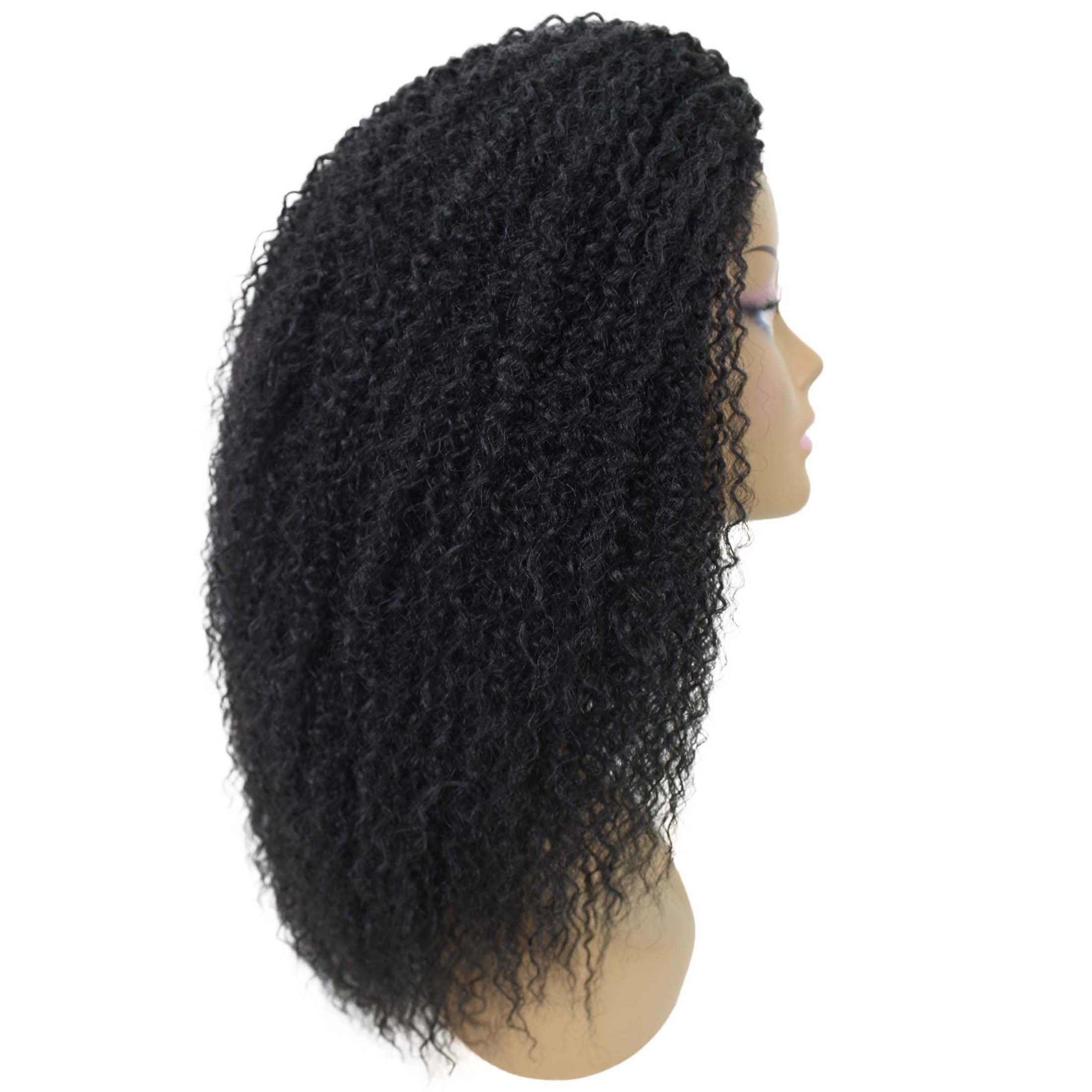 LUXLUXE Rosario Curly Body Waves 20 in Long Half Wig Mix Human Hair and Synthetic Fibers